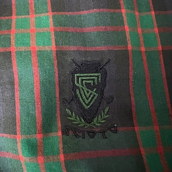 PROQUIP Men's XL Tartan Plaid Blue Green Red Long Sleeve Golf Windbreaker - Picture 5 of 8